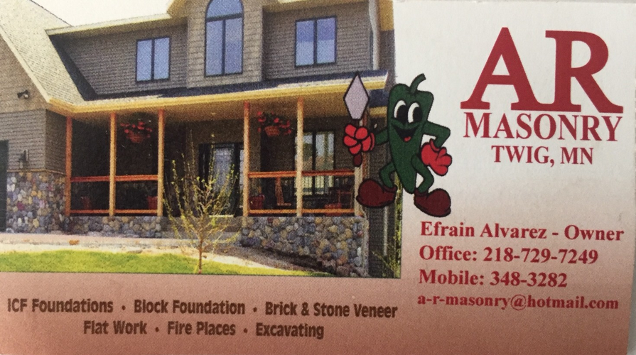 picture of AR Masonry Business Card Logo